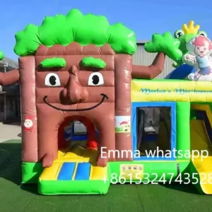 colorful bouncer slide combo inflatable module